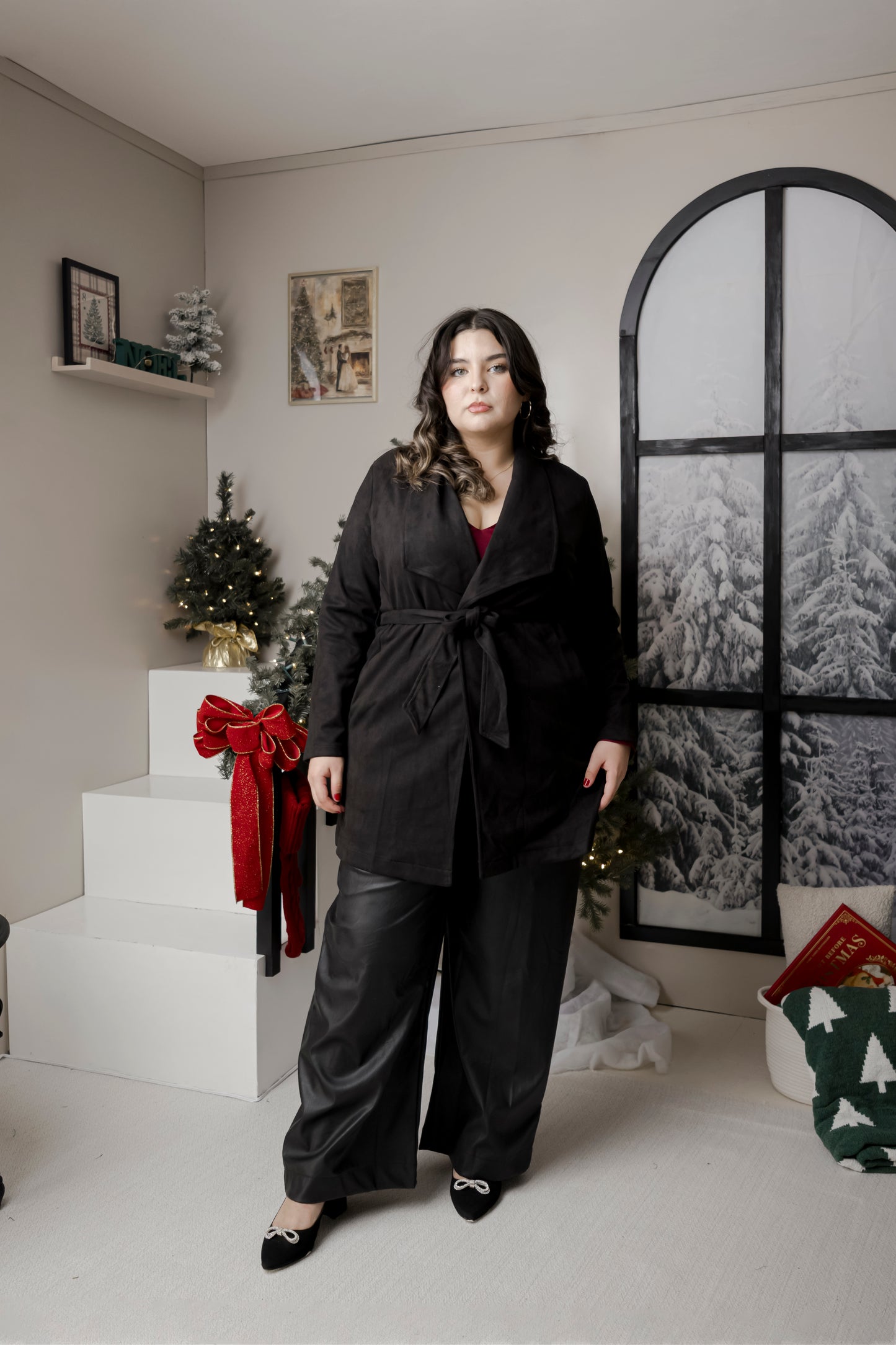 Abrigo gabardina con lazo