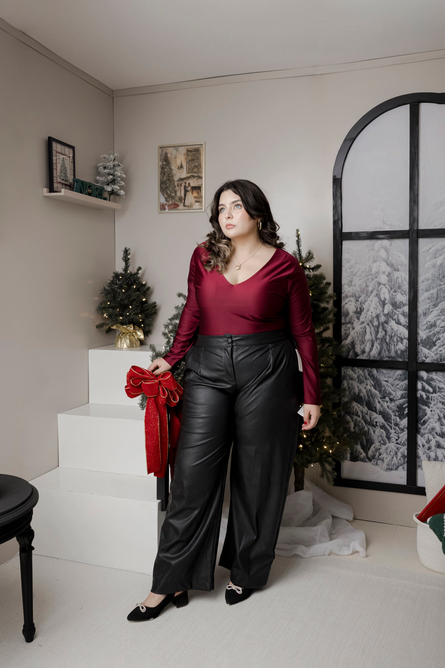 Pantiblusa Satin Manga Larga