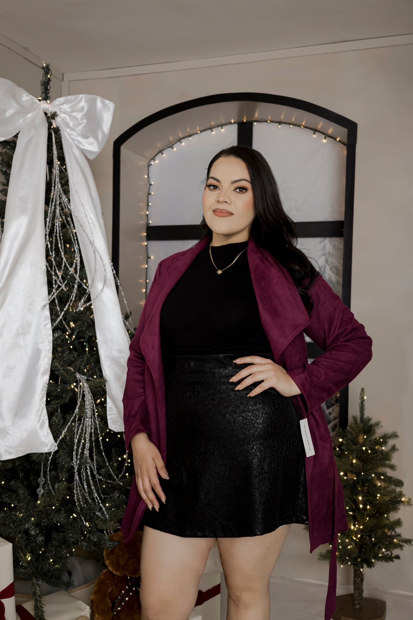 Abrigo gabardina con lazo