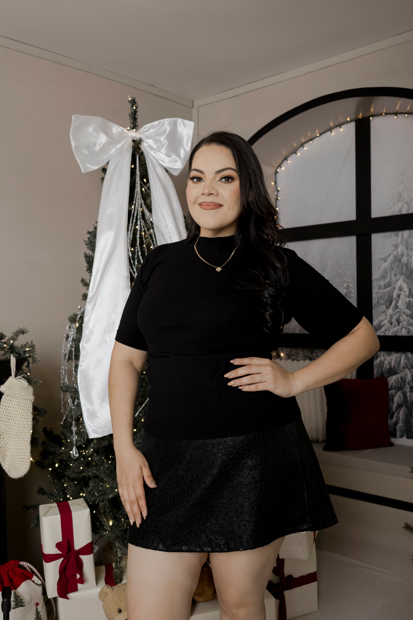 Blusa Tejida Con Cuello