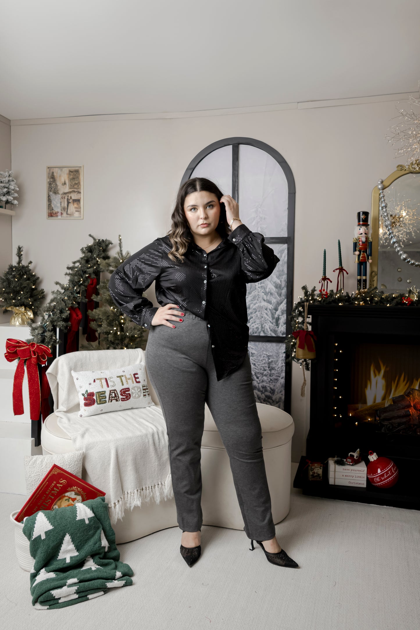 Blusa Camisera Con Brillo