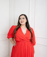 Vestido De Fiesta Plizado