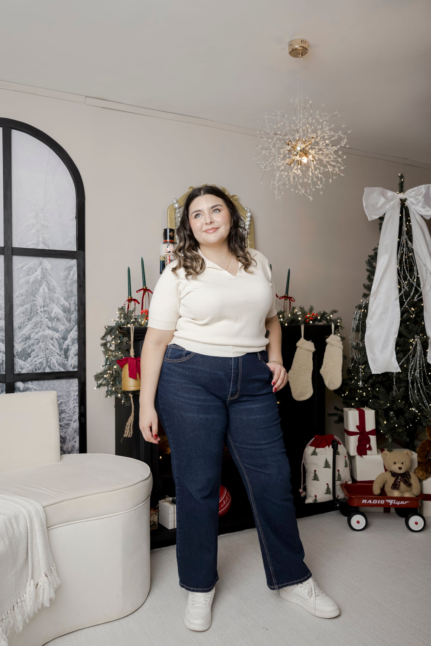 Blusa Tejida Con Cuello