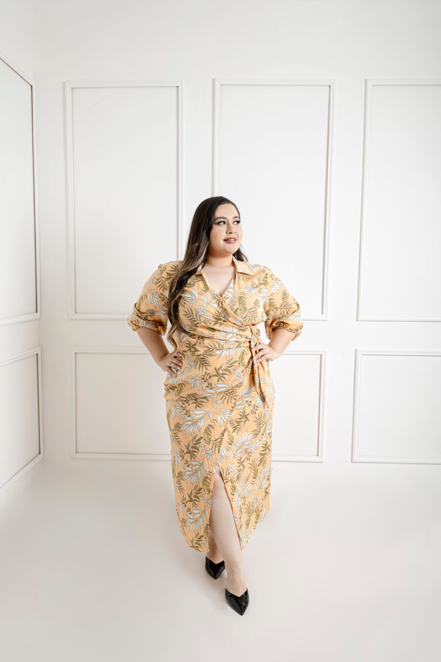Vestido Con Lazo Estampado