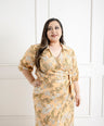 Vestido Con Lazo Estampado