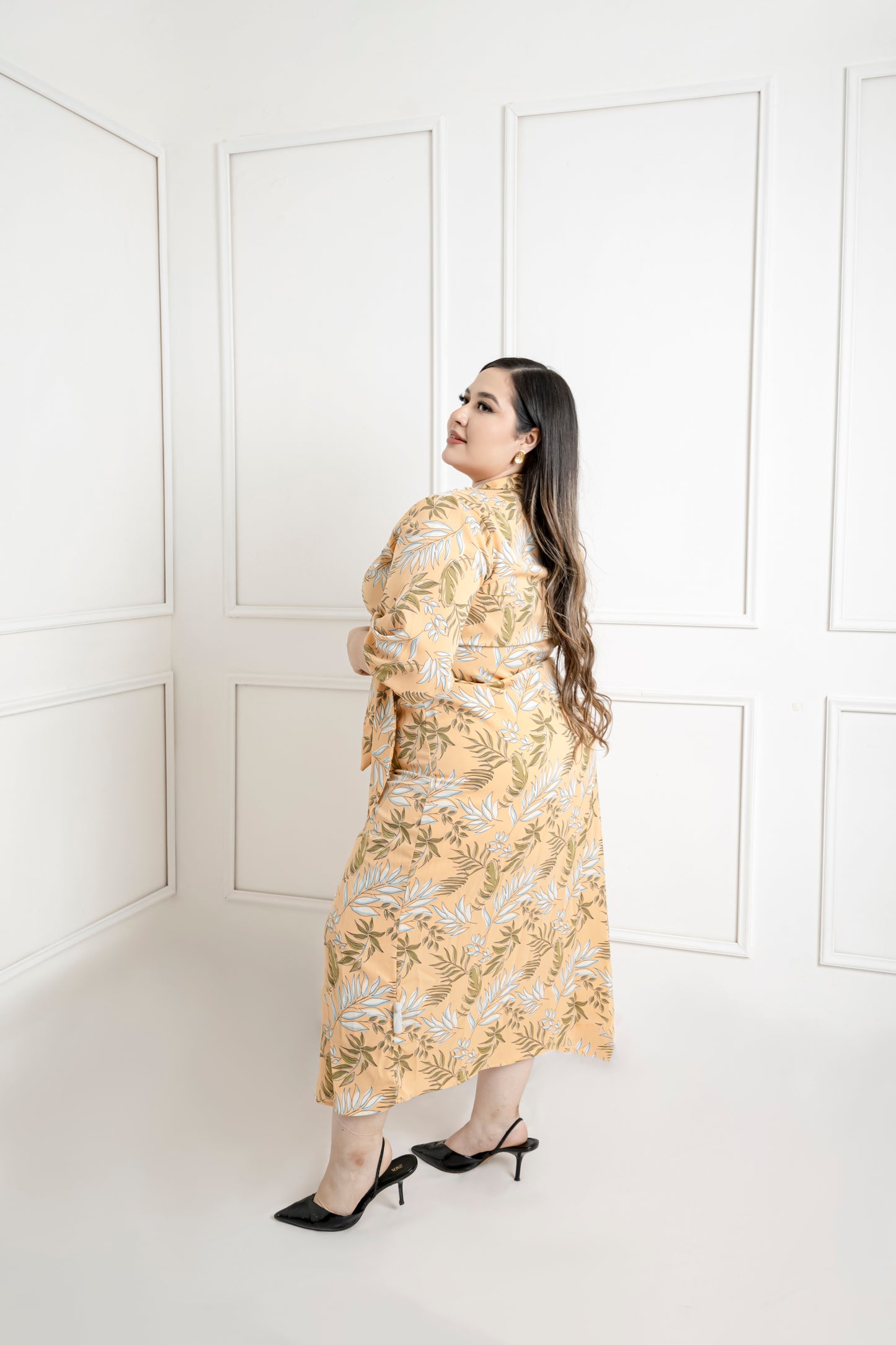 Vestido Con Lazo Estampado