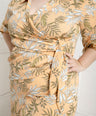 Vestido Con Lazo Estampado