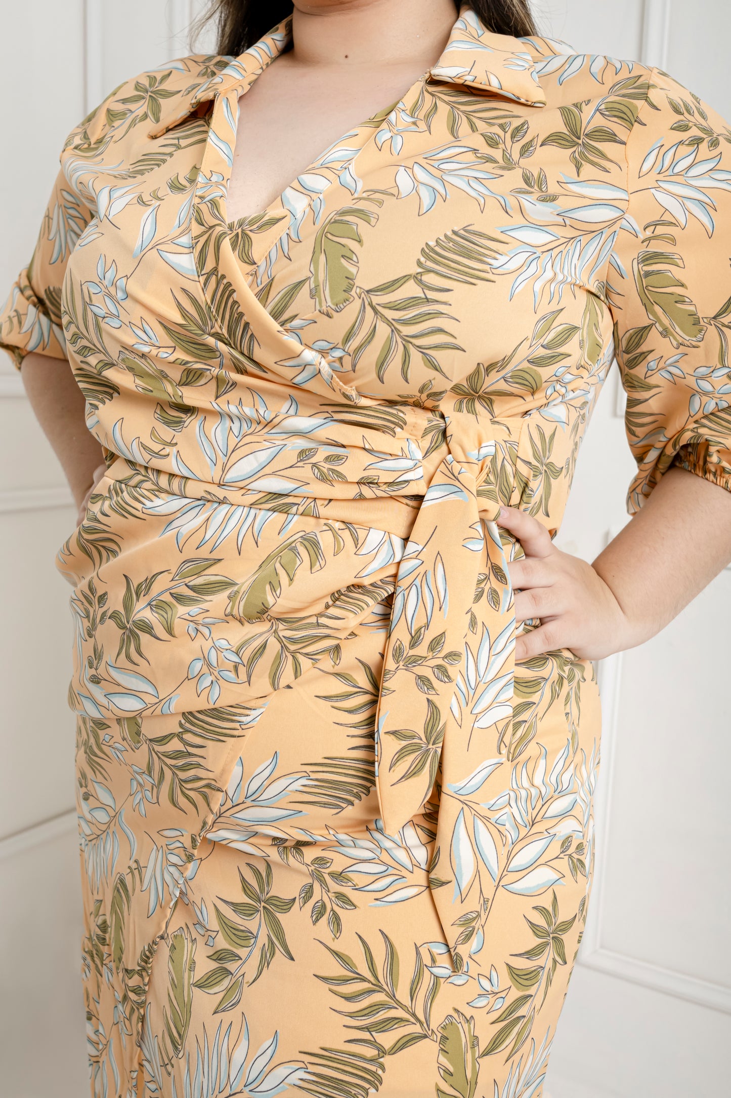 Vestido Con Lazo Estampado