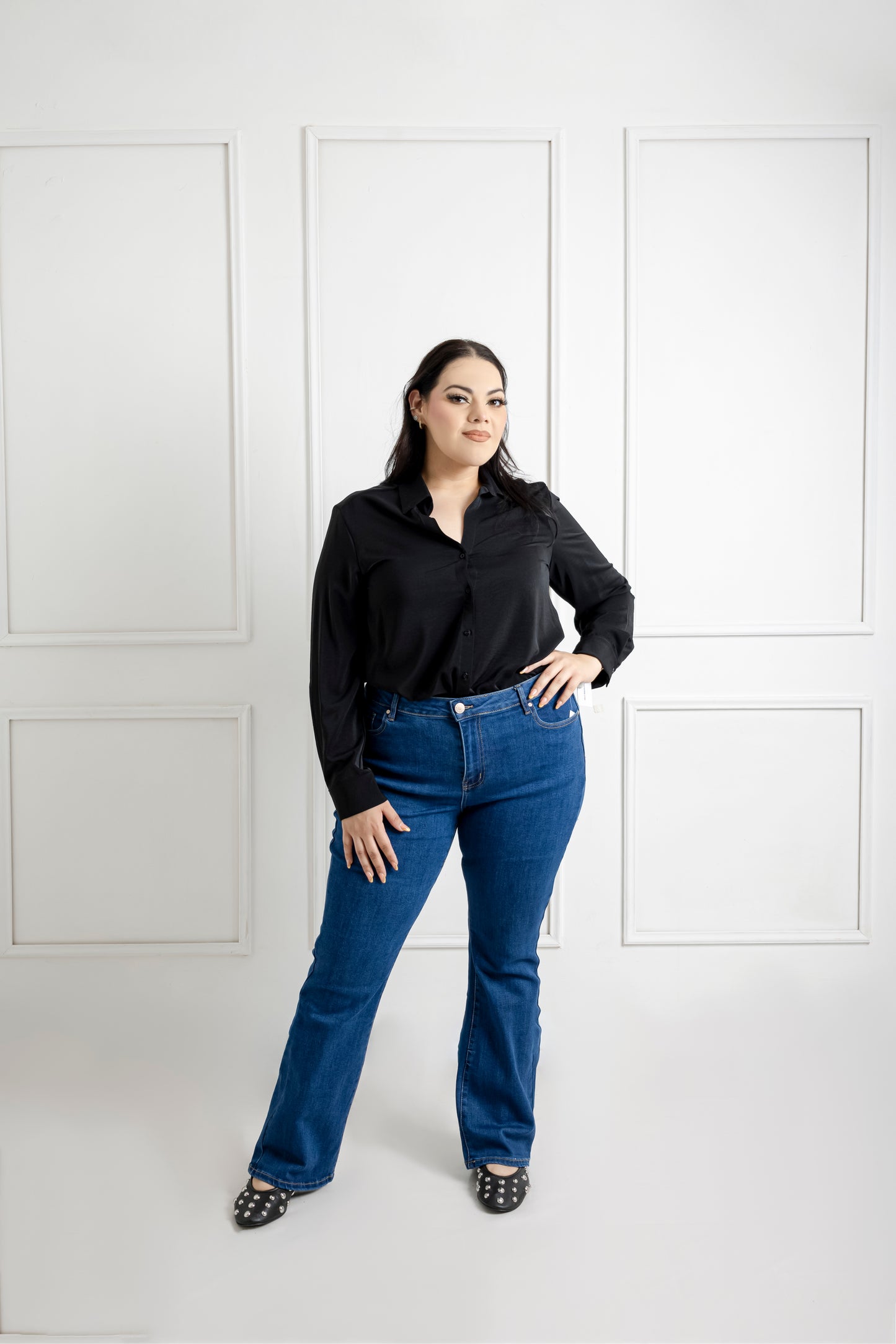 Blusa camisera manga larga