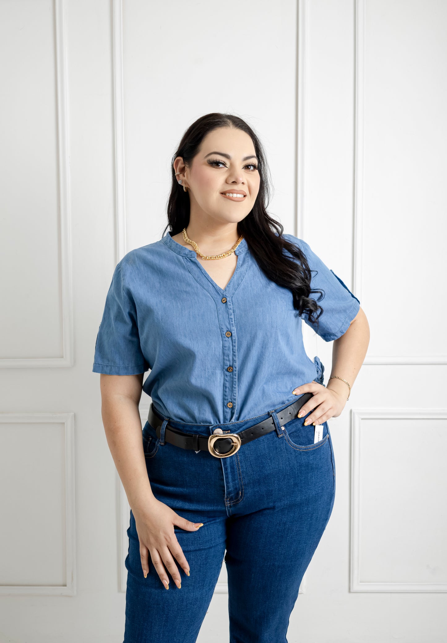 Blusa Mezclilla