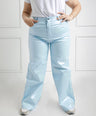 Jeans flare efecto foil