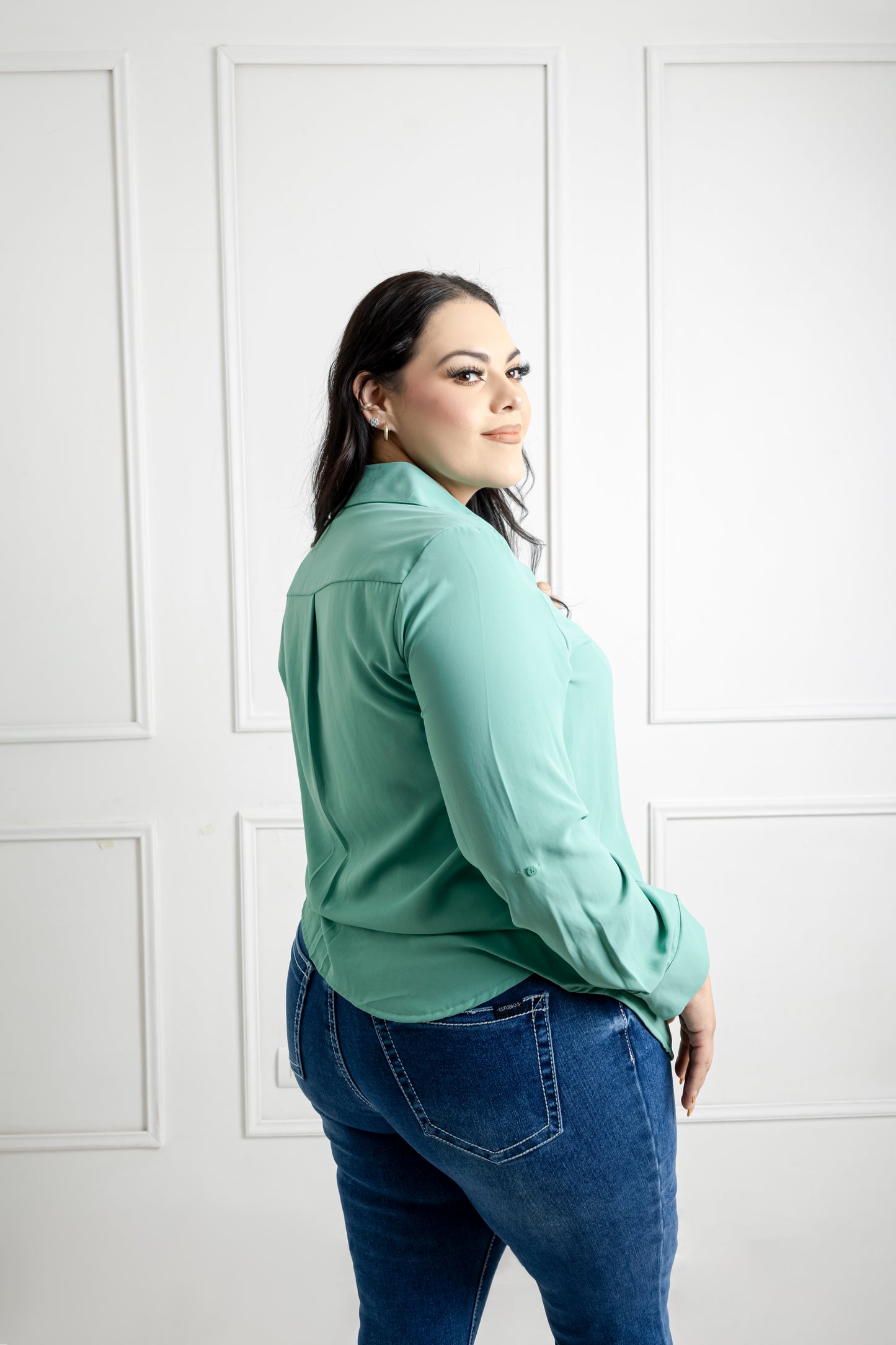 Blusa camisera manga larga