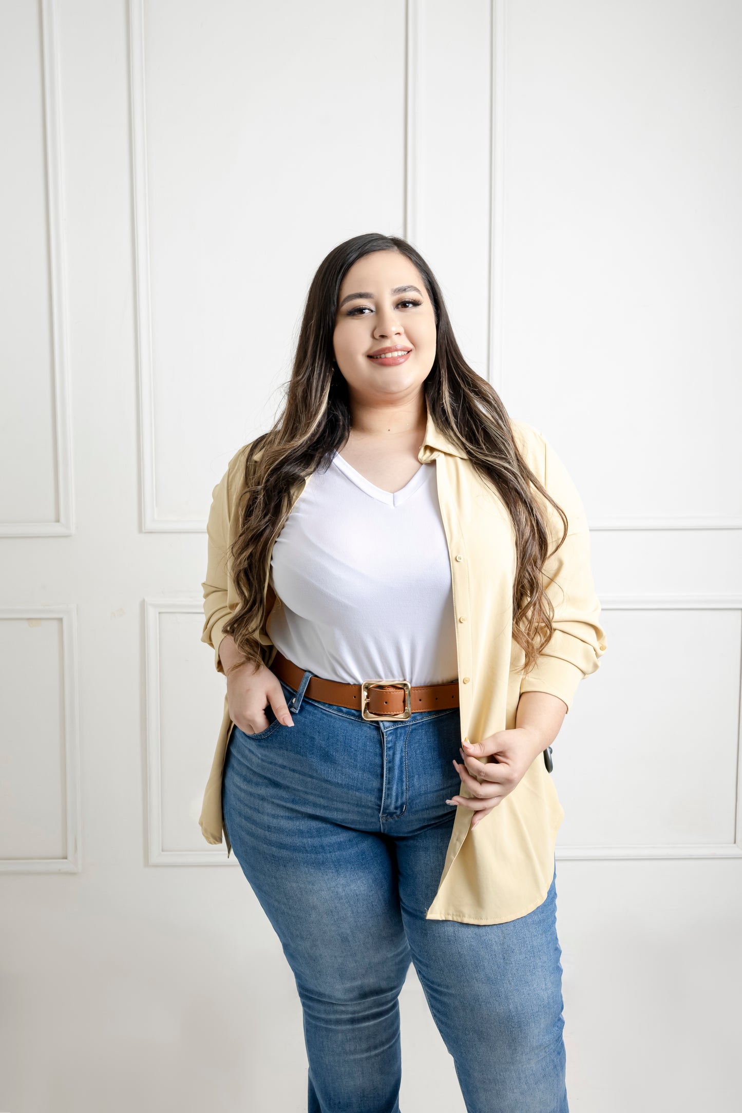 Blusa camisera manga larga