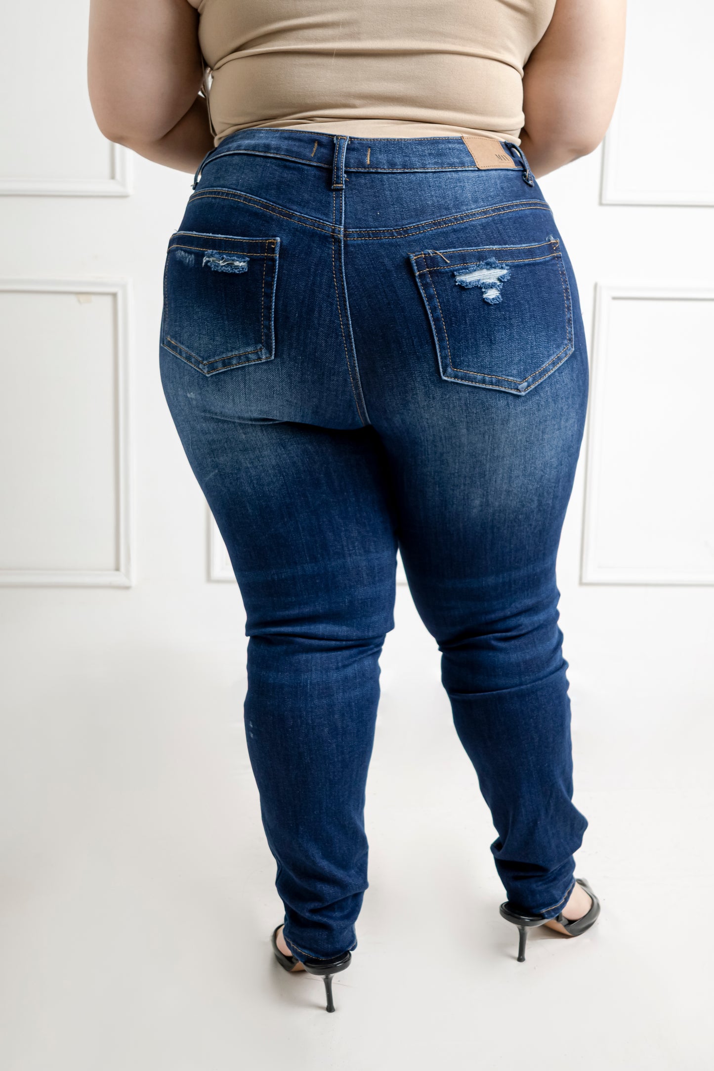 Jeans Skinny Tiro Alto