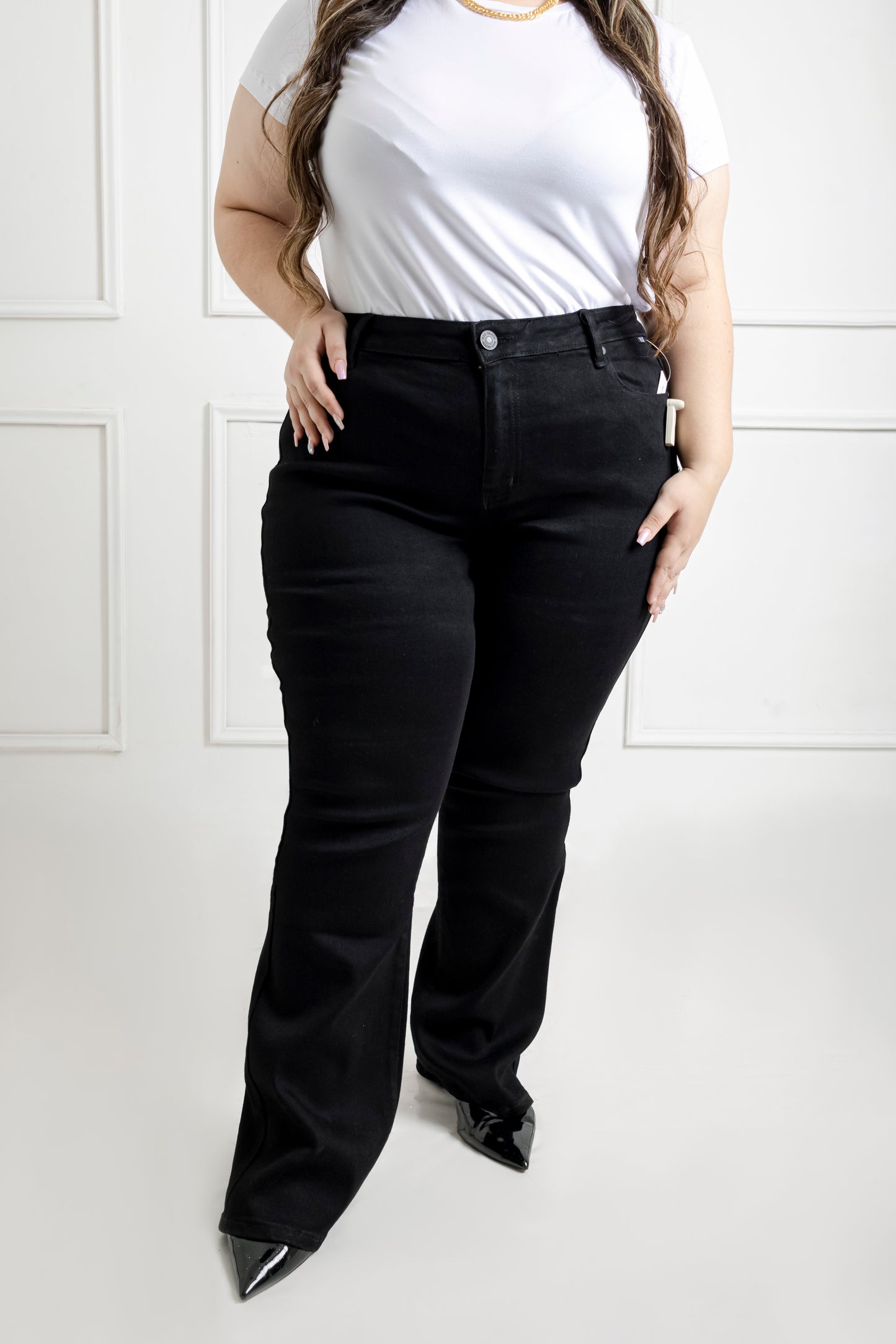 Jeans Corte Recto Negro