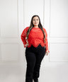 Blusa De Encaje Manga Larga