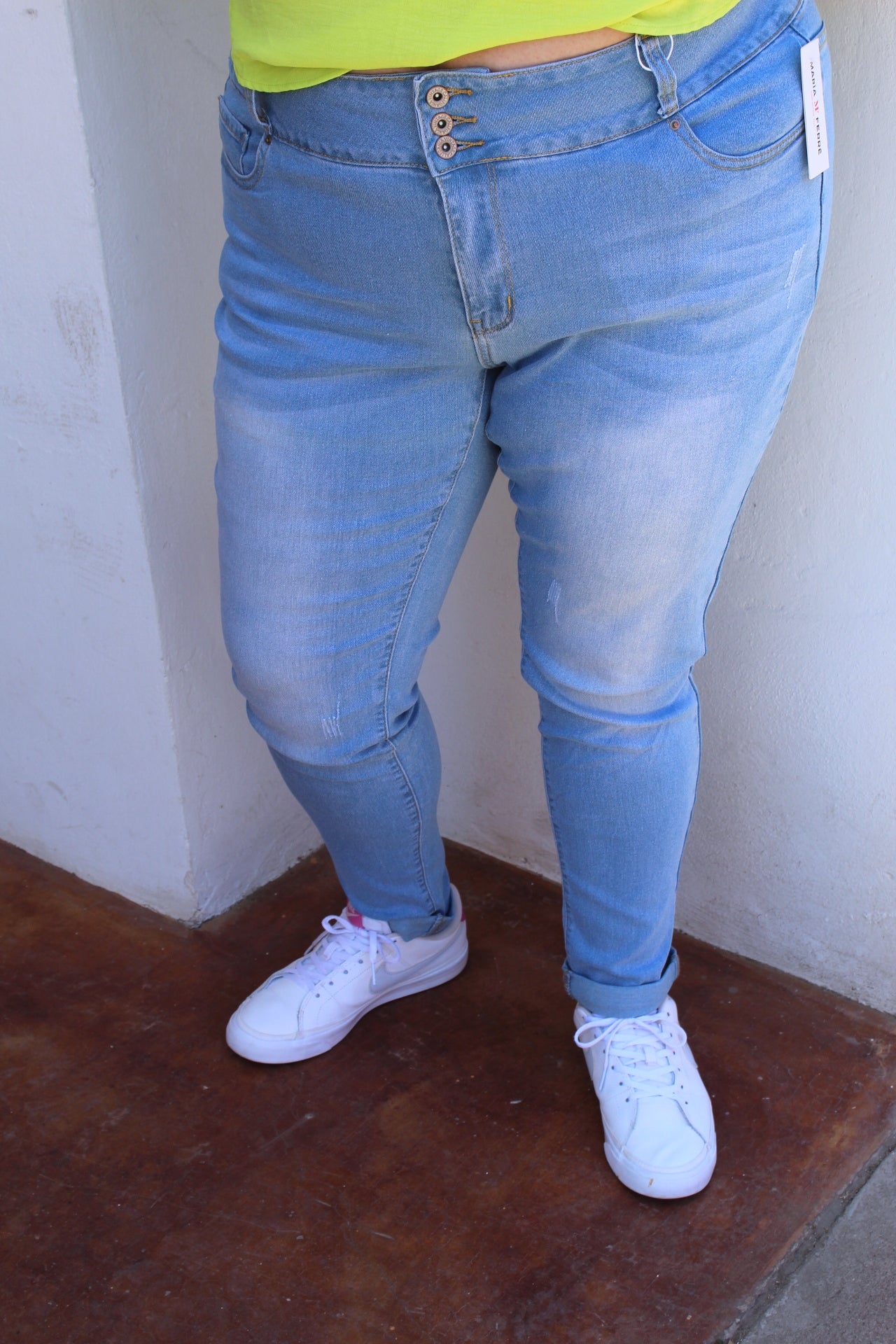 Jeans skinny deslavado