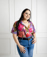 Blusa Camisera Estampada