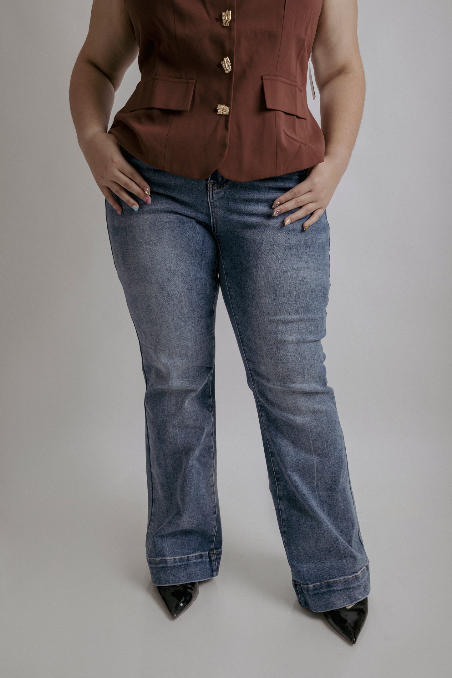 Jeans Corte Flare Claros