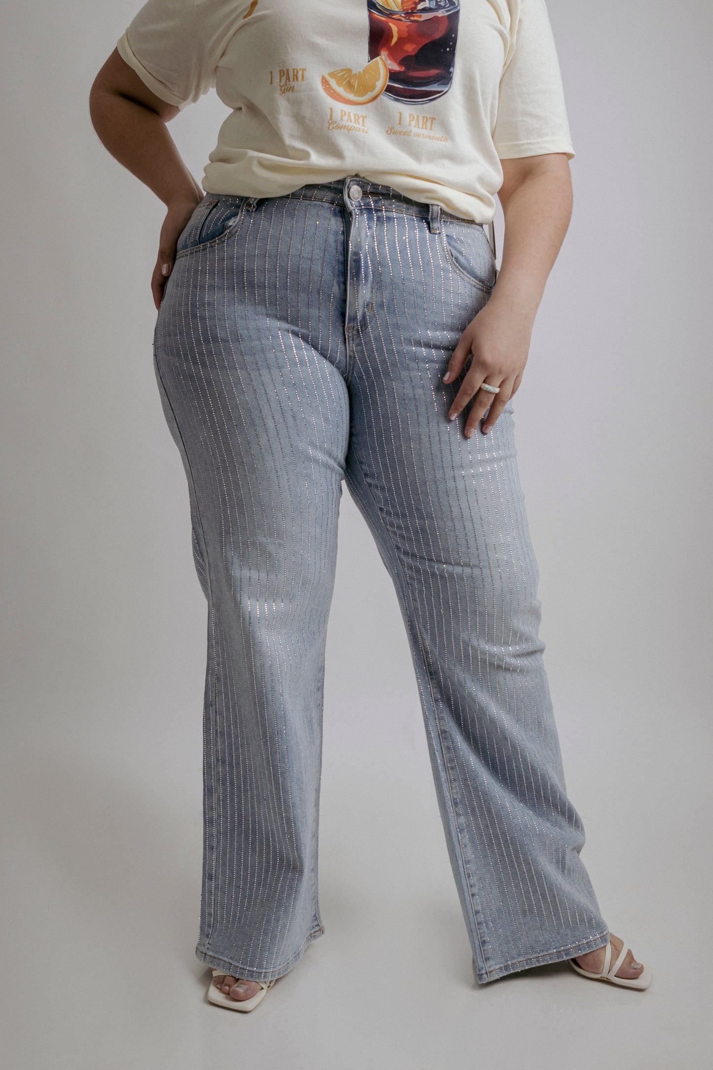 Jeans Flare Piedras