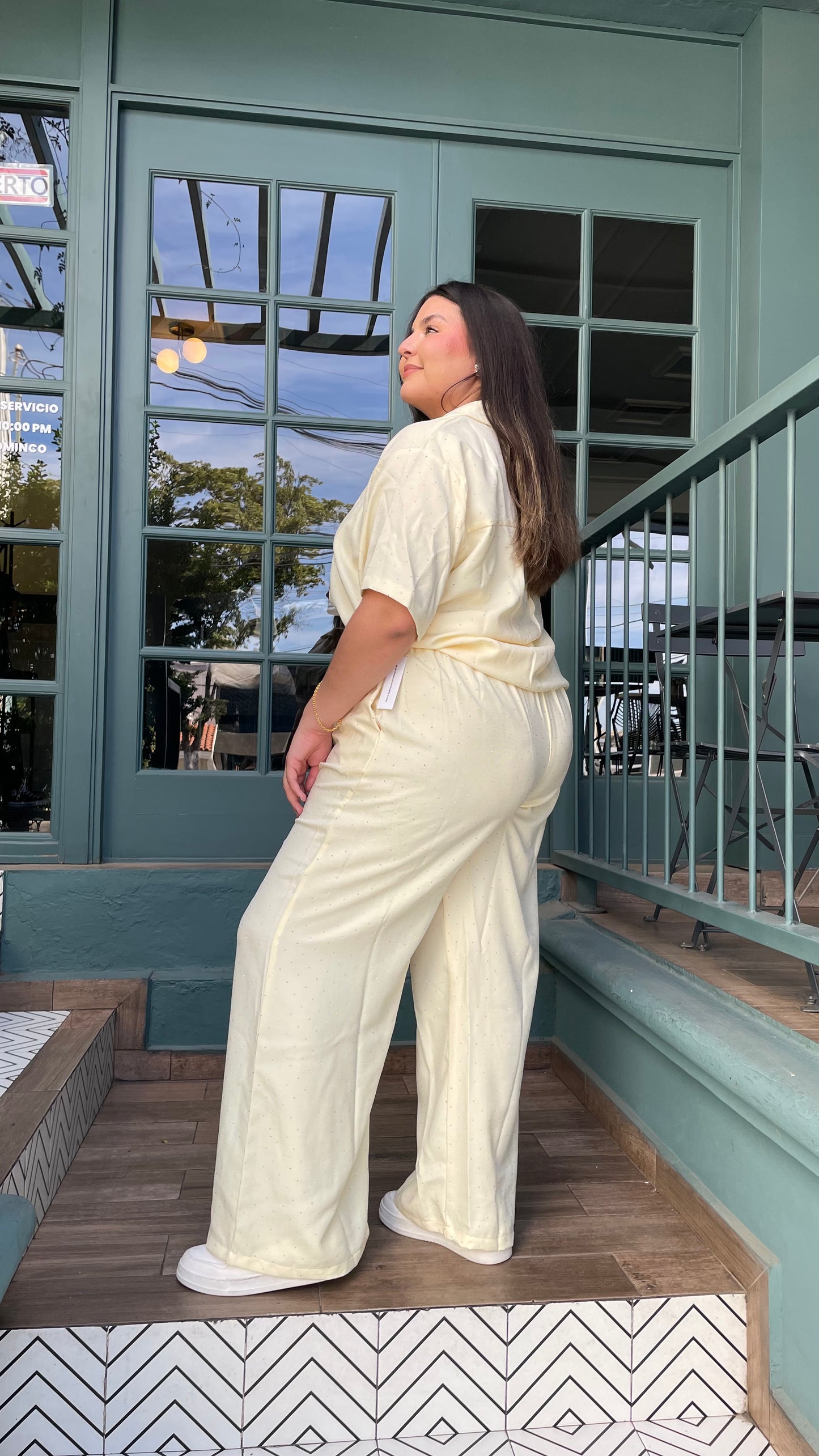 Conjunto Manga Corta Con brillos