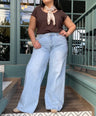 Jeans Wide con  Piedras