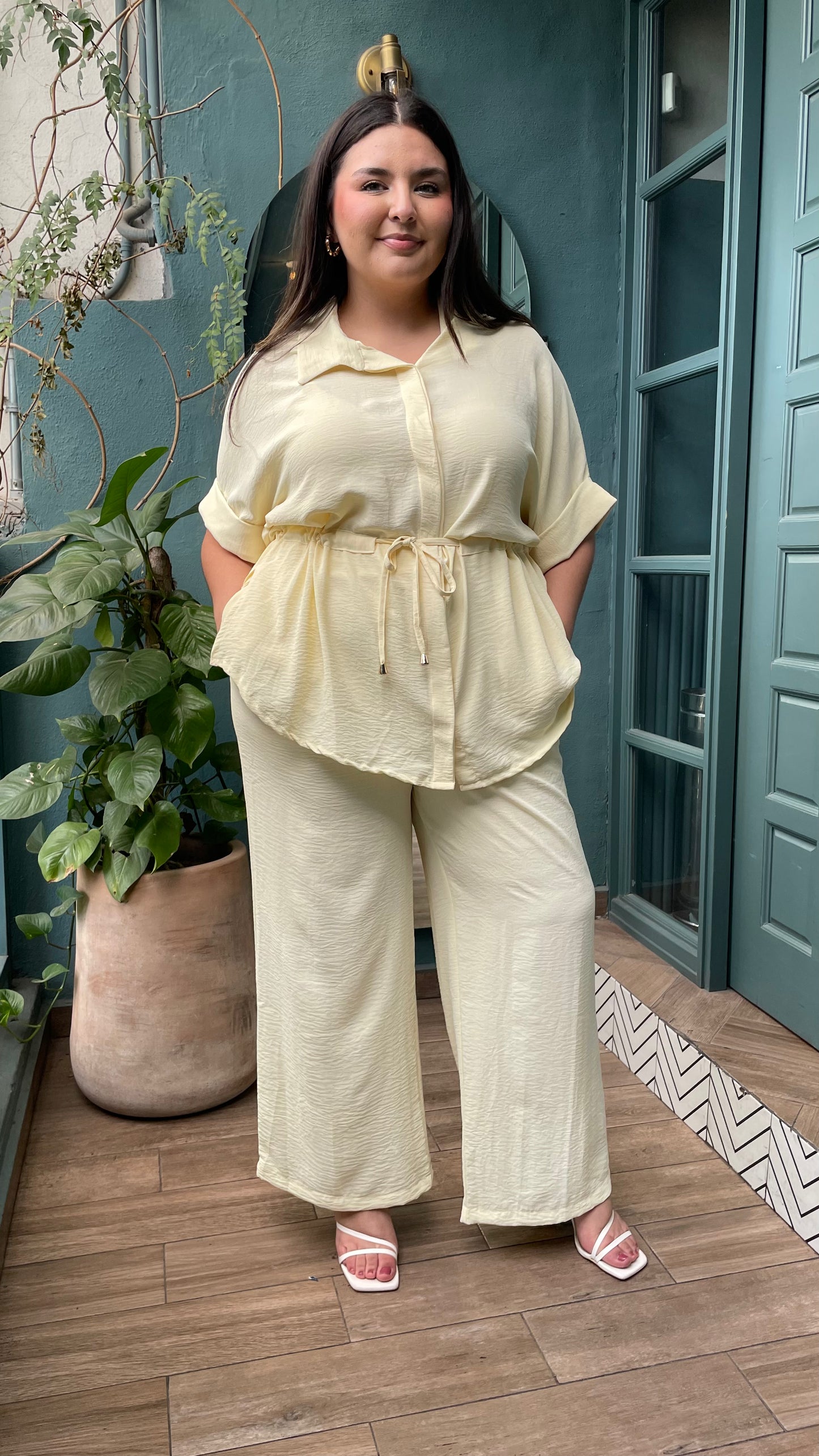 Set De Pantalón Con Lazo