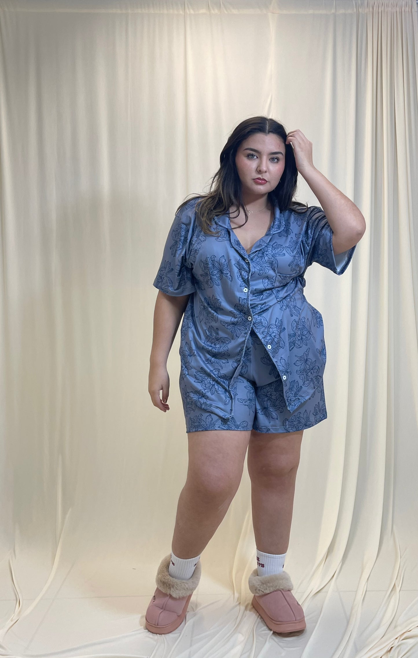 Pijama De Blusa Camisera y Short