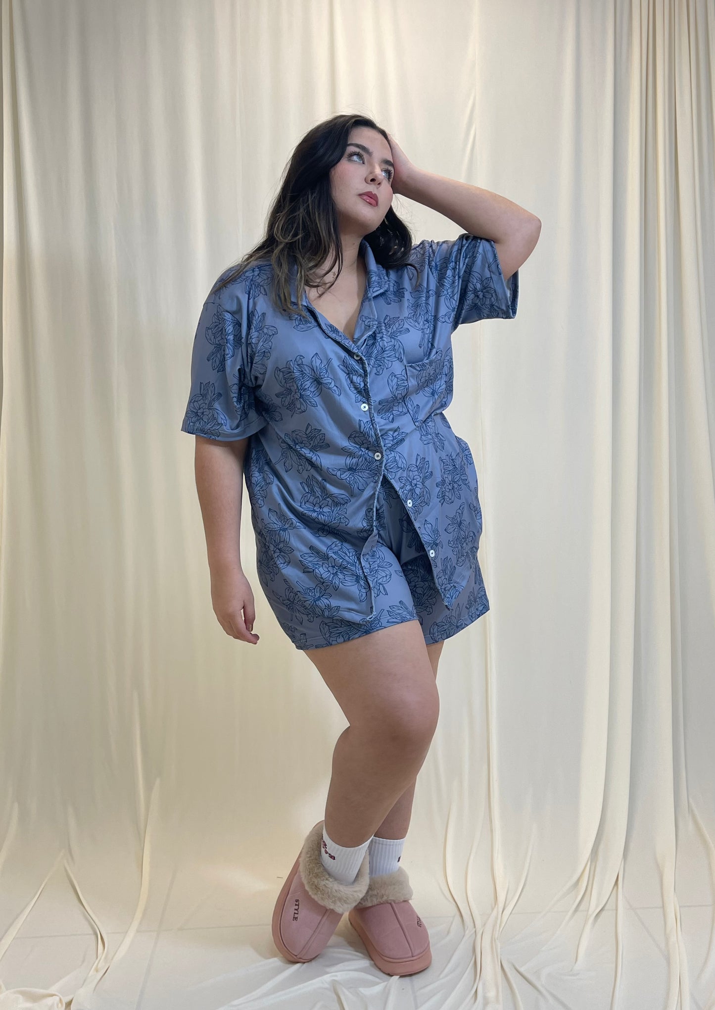 Pijama De Blusa Camisera y Short