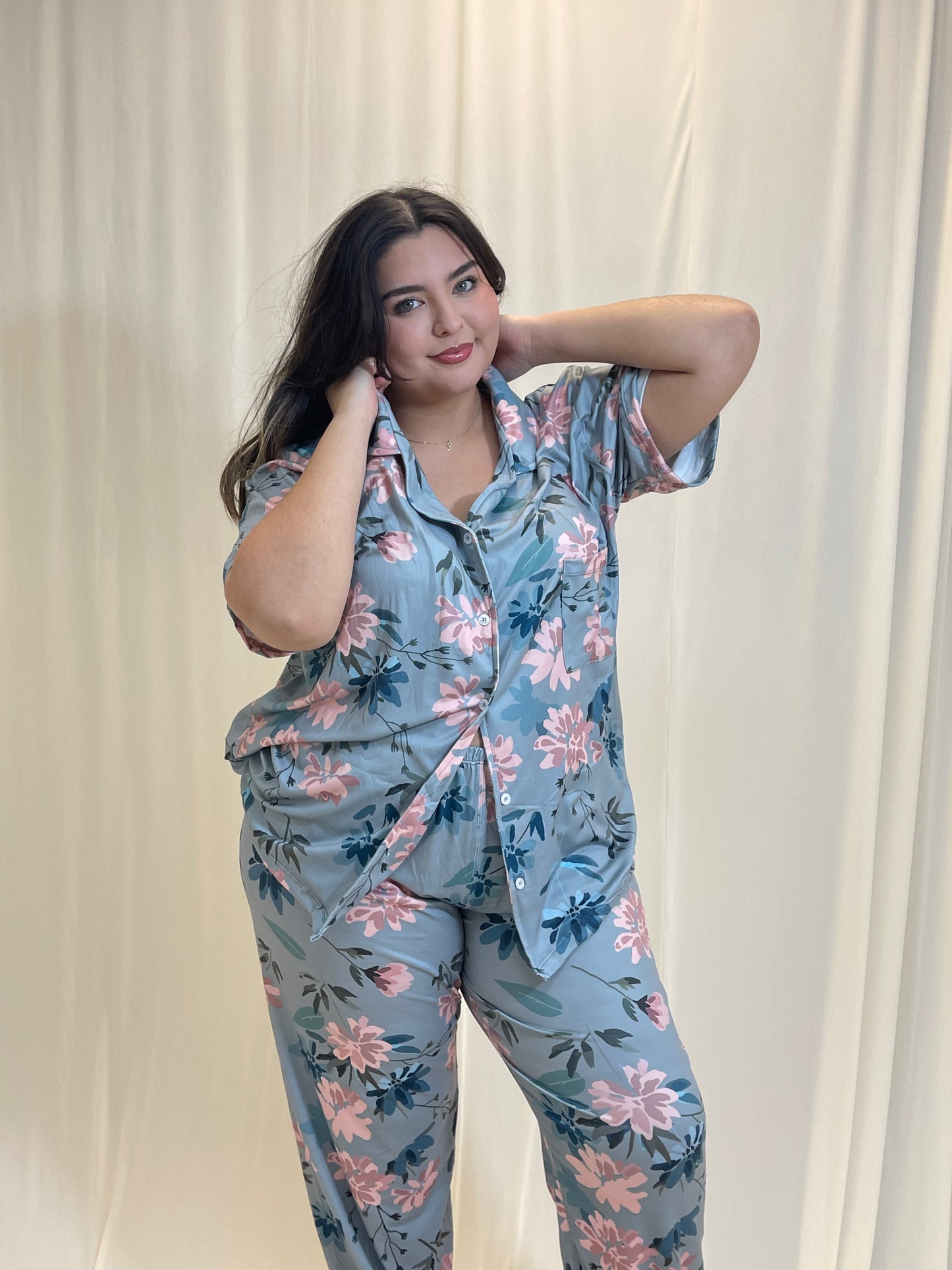 Pijama De Blusa Camisera y Pantalon