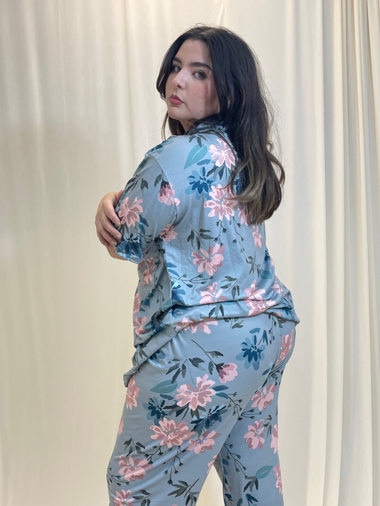 Pijama De Blusa Camisera y Pantalon