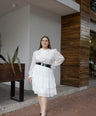 Vestido Manga Larga Con Cinto