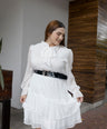 Vestido Manga Larga Con Cinto