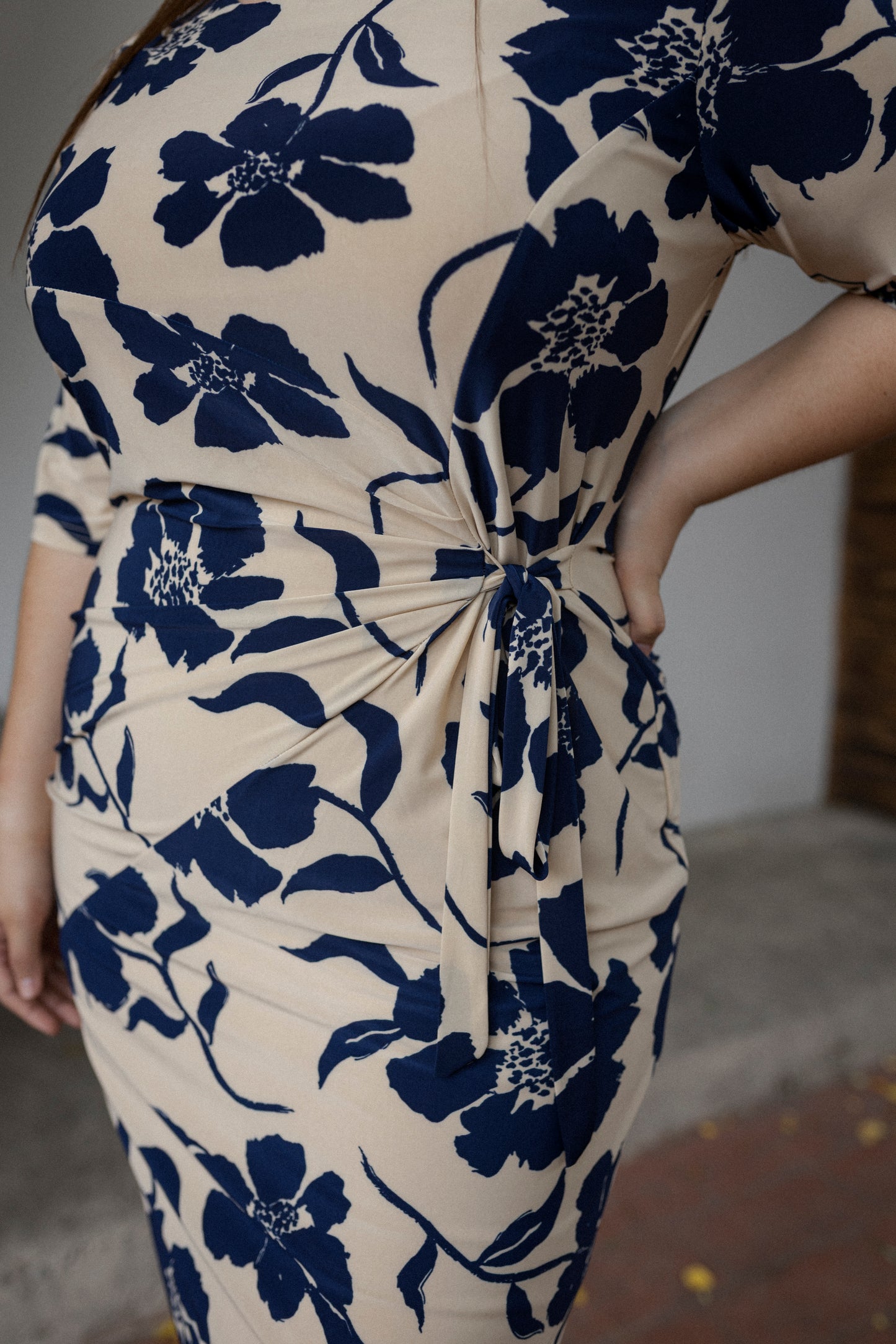 Vestido Estampado Manga 3/4