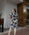 Vestido Estampado Manga 3/4