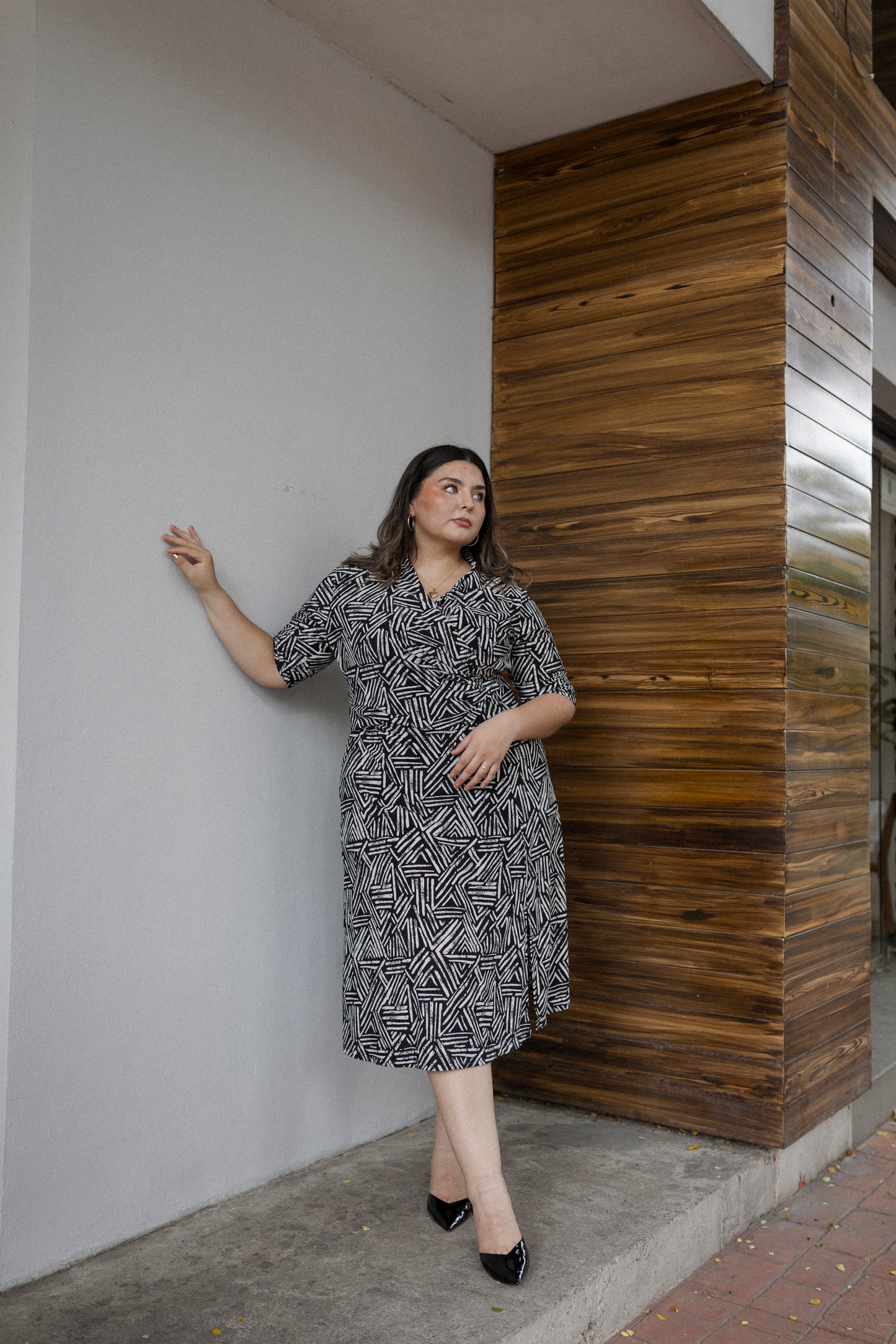 Vestido Estampado Midi