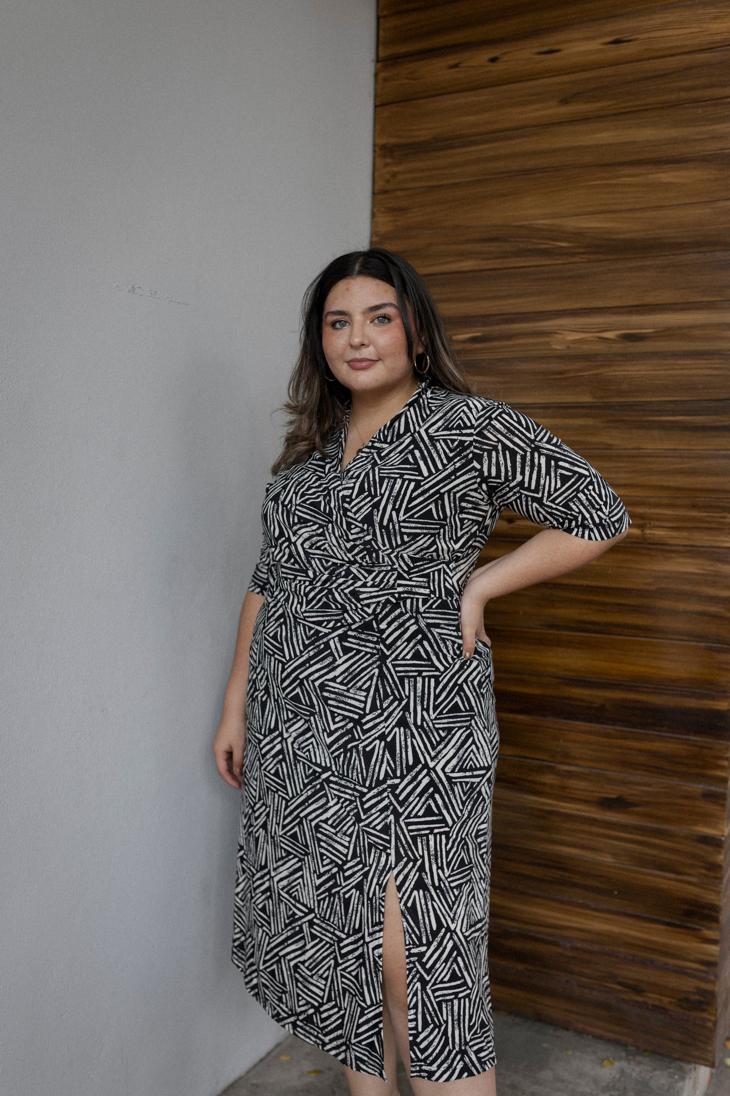 Vestido Estampado Midi