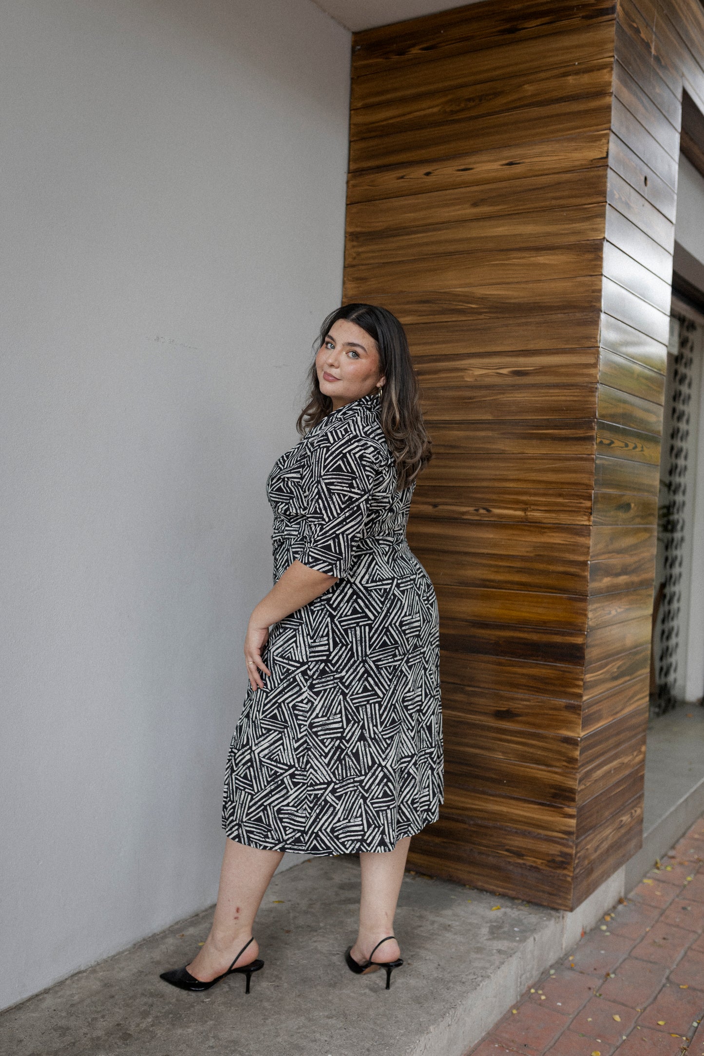 Vestido Estampado Midi