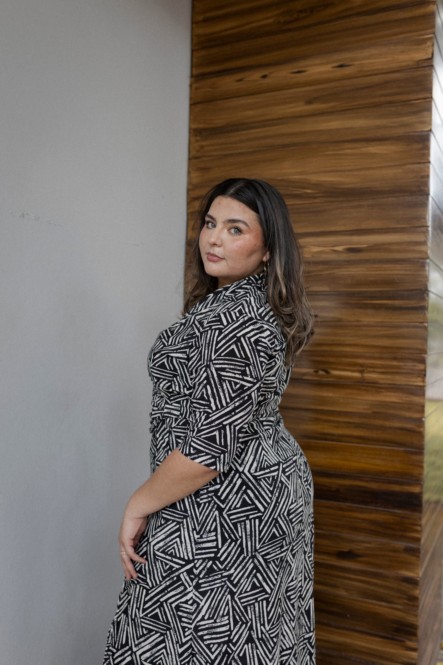 Vestido Estampado Midi