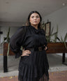 Vestido Manga Larga Con Cinto
