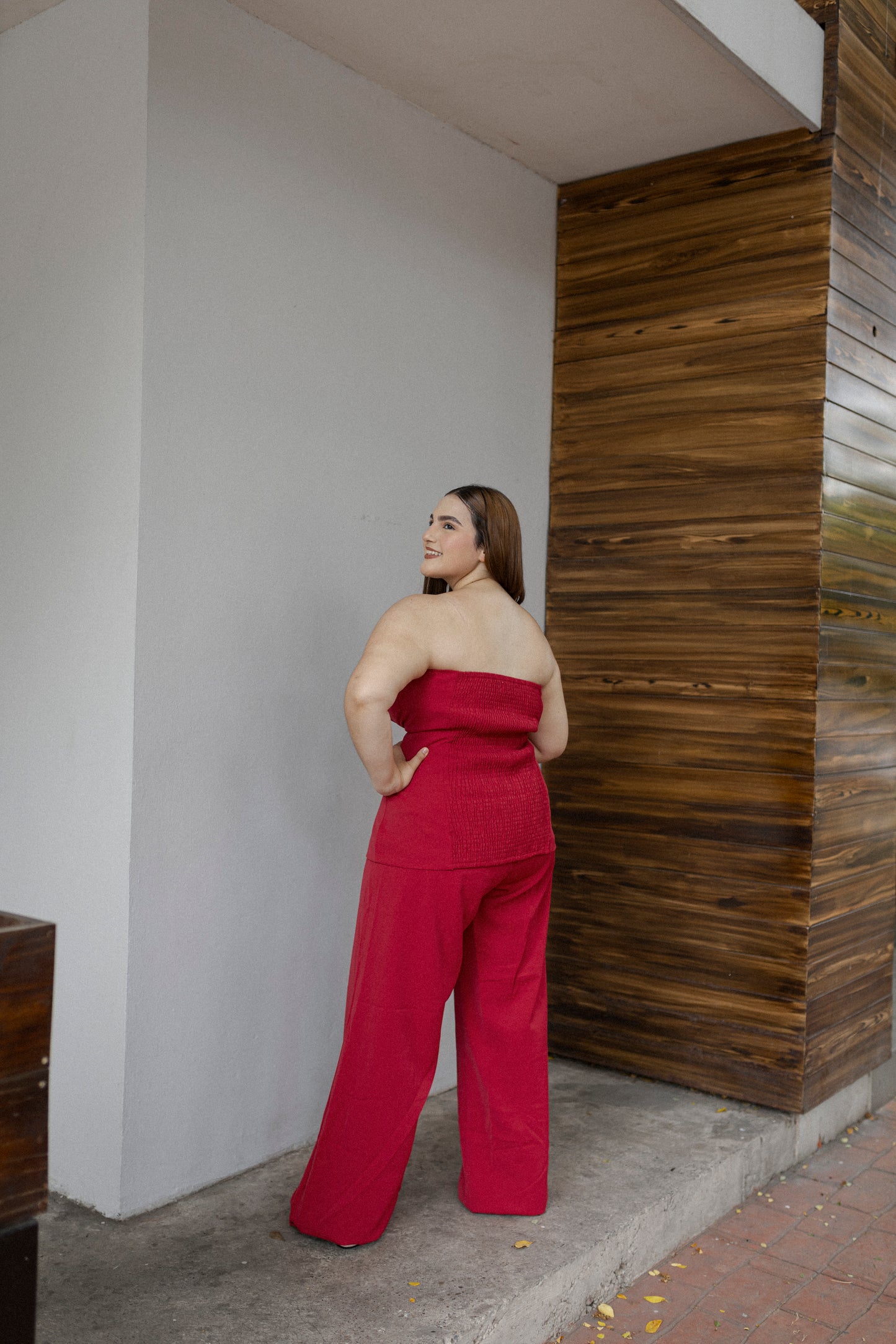 Set De Blusa con Smock y Pantalón