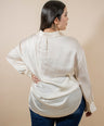 Blusa Camisera en Satin Overzide