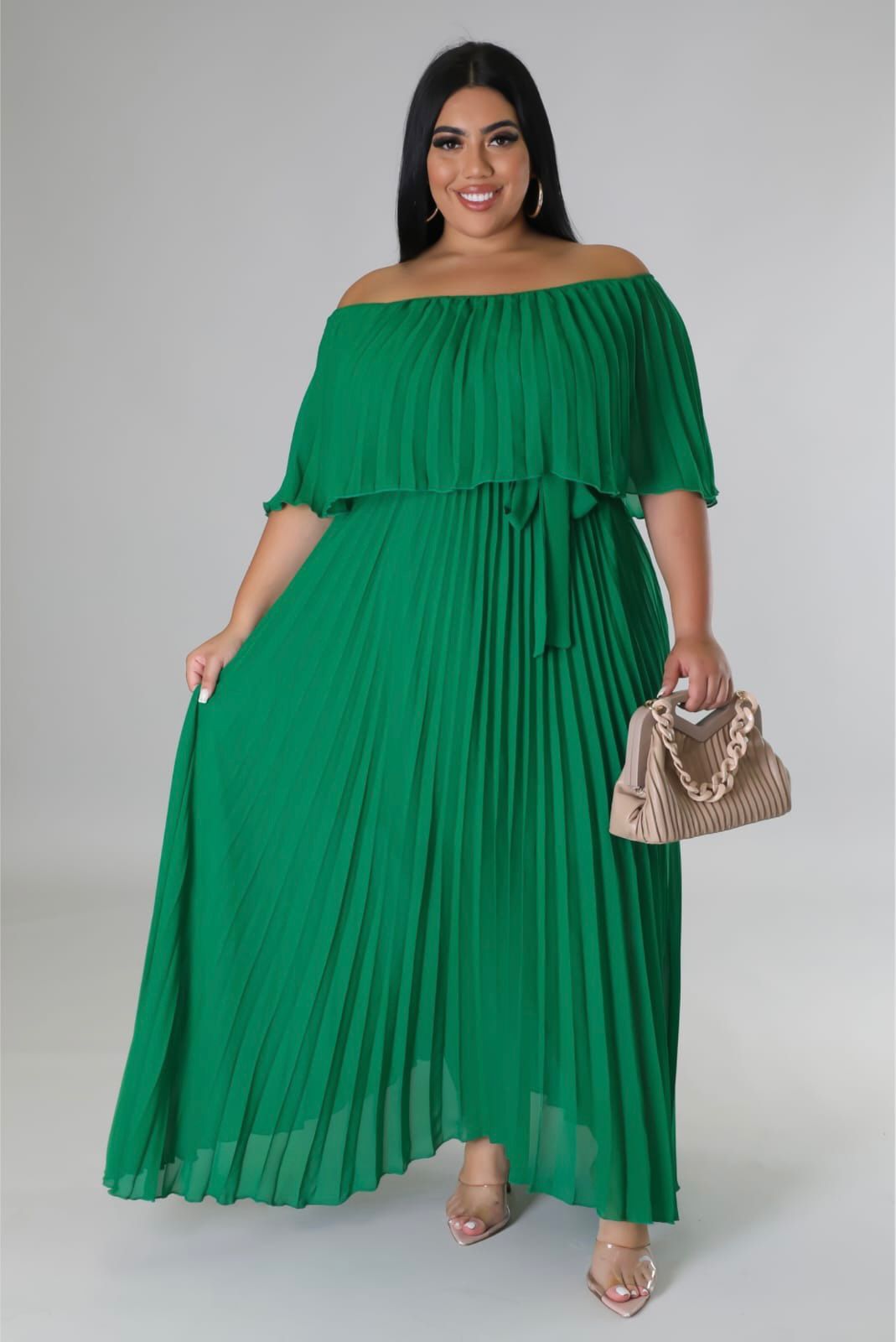 Maxi vestido off the shoulders