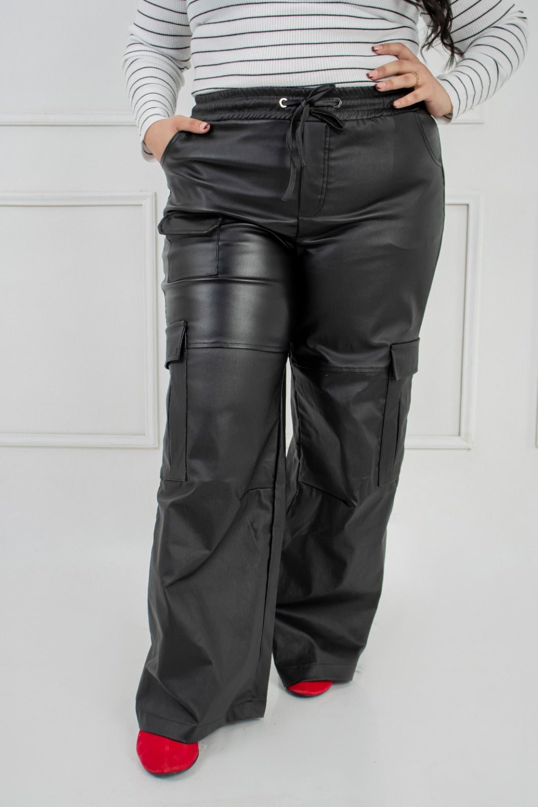 Pantalón Cargo De Piel