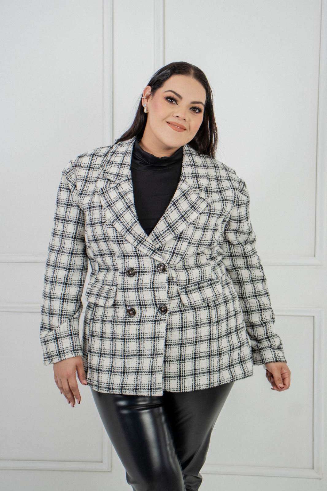 Blazer Estampado Manga Larga