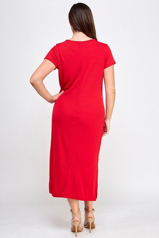 Vestido Con Lazo Midi