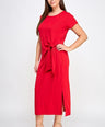 Vestido Con Lazo Midi