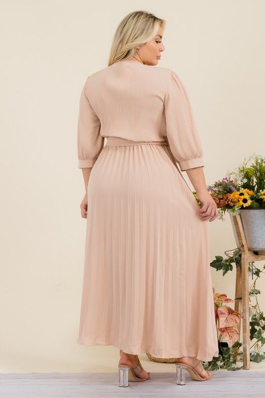 Vestido Con Lazo Manga 3/4