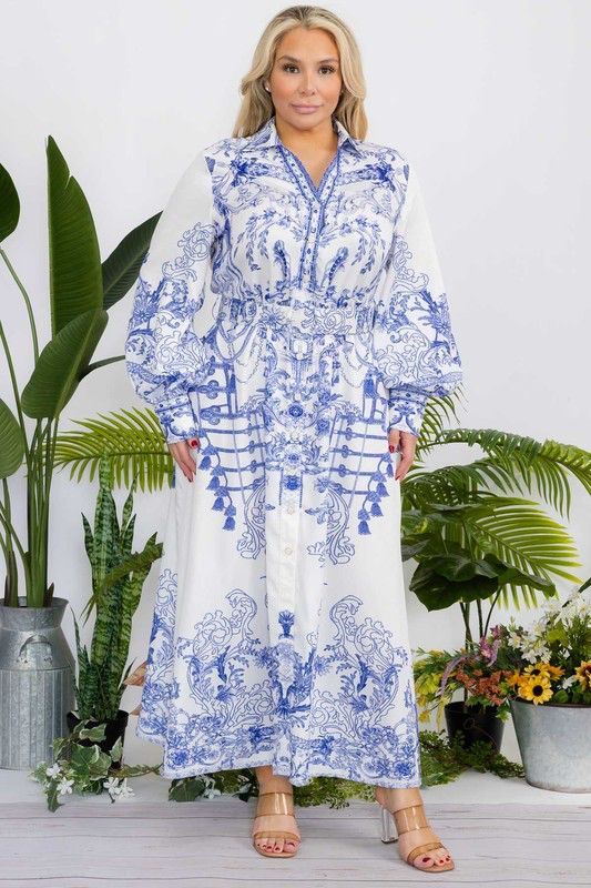 Vestido Con Lazo Midi Estampado