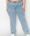 Jeans cargo de mezclilla